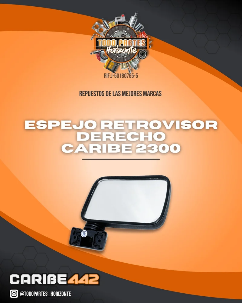 Espejo Retrovisor Derecho Caribe 2300
