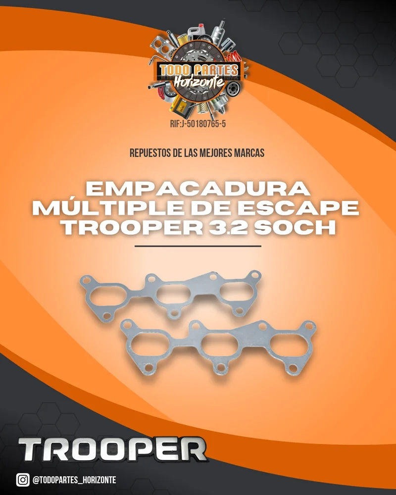 Empacadura Múltiple De Escape Trooper 3.2 Sohc