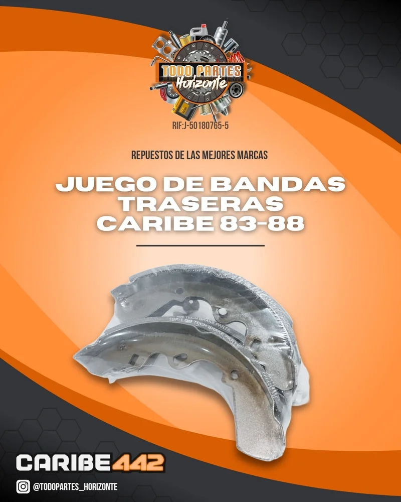 Juego De Bandas De Freno Caribe 83-88